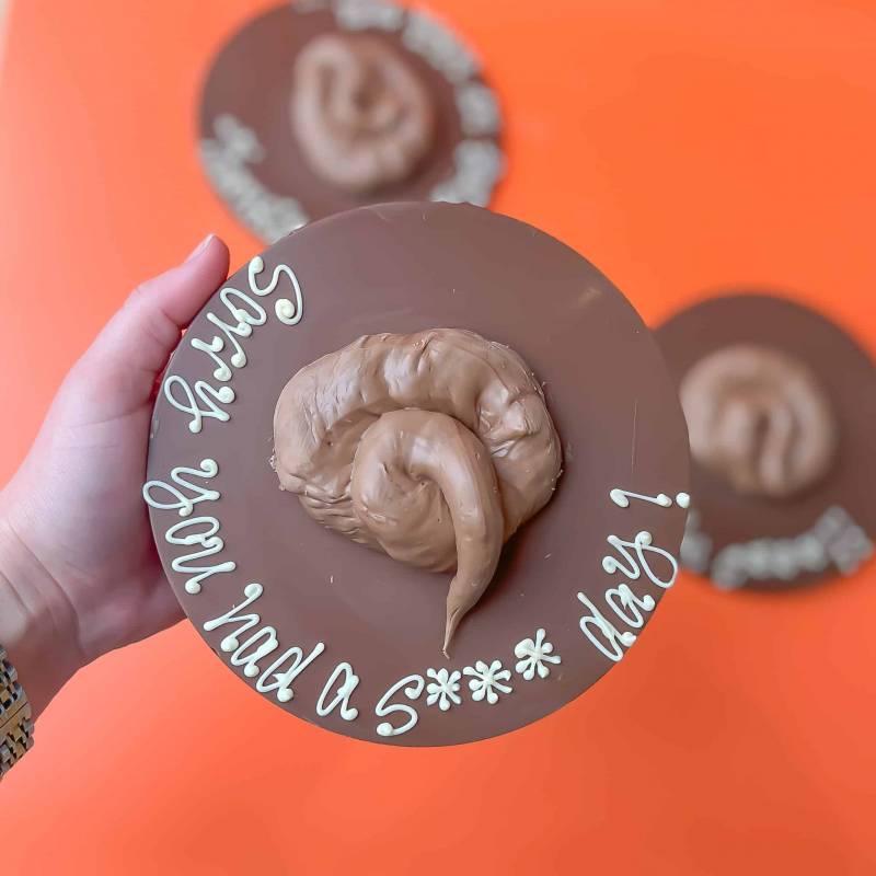 Belgian Chocolate Poop on a Plate