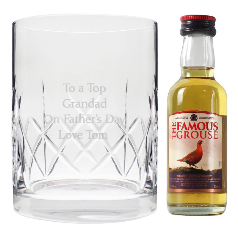 Personalised Crystal & Whisky Gift Set