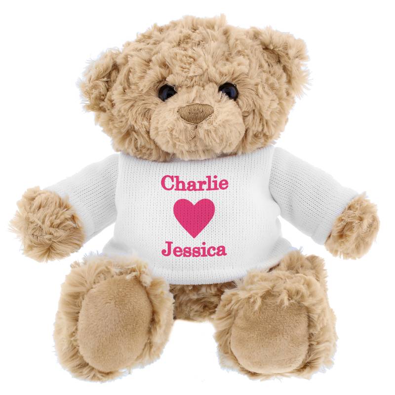 Personalised Love Heart Jumper Bear