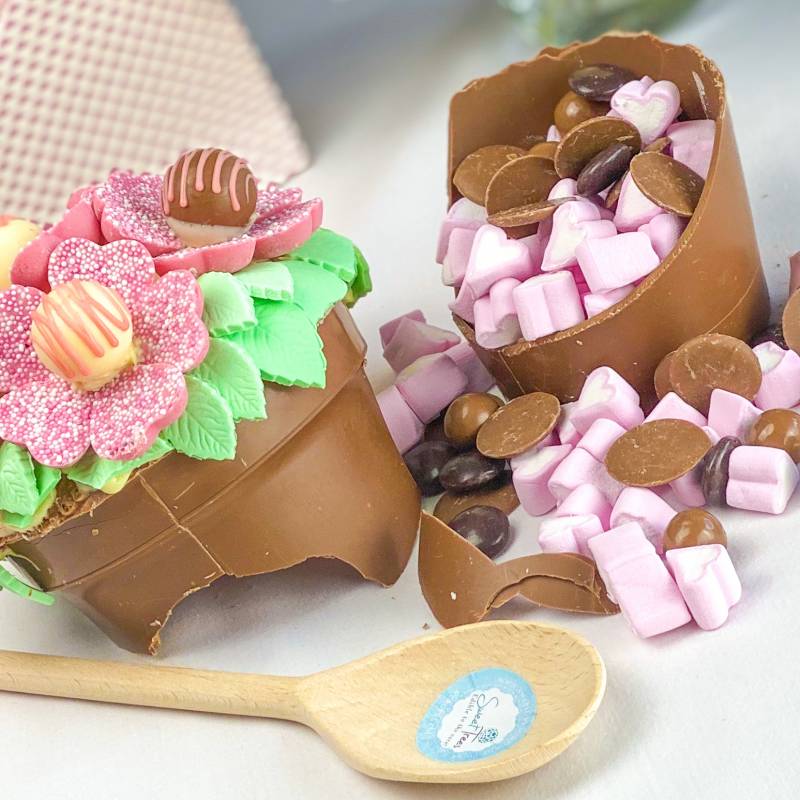 Pink Chocolate Smash Flower Pot