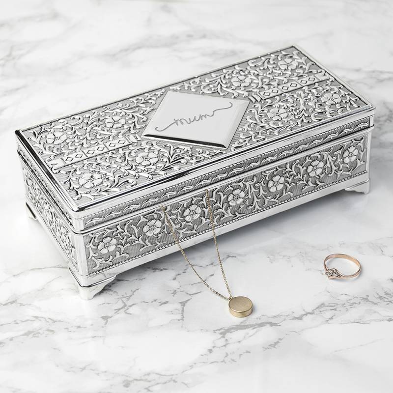 Personalised Silver Trinket Box